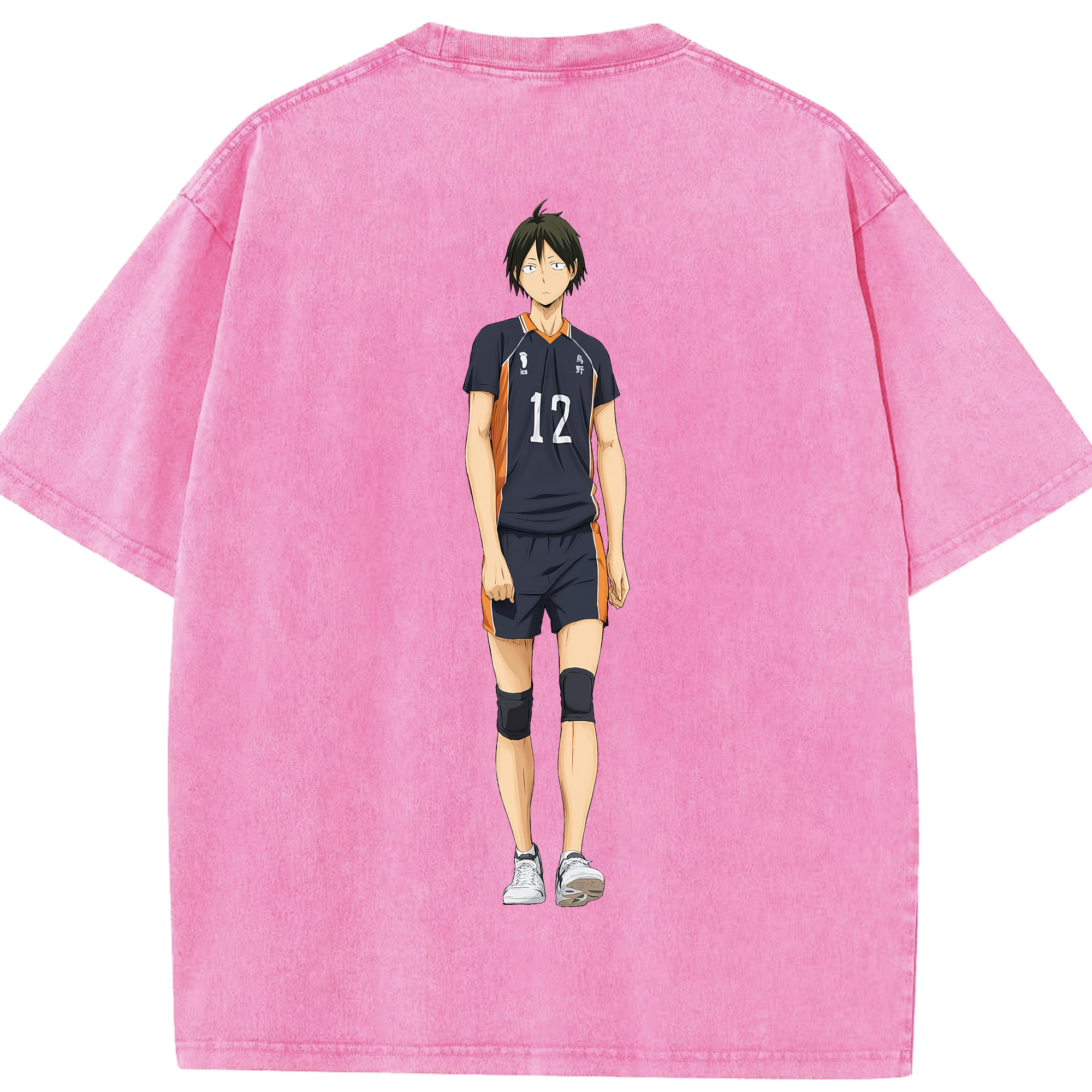 （画像用） ハイキュー!! Haikyu!! 綿100% ヴィンテージ風 半袖Tシャツ（背面プリント）